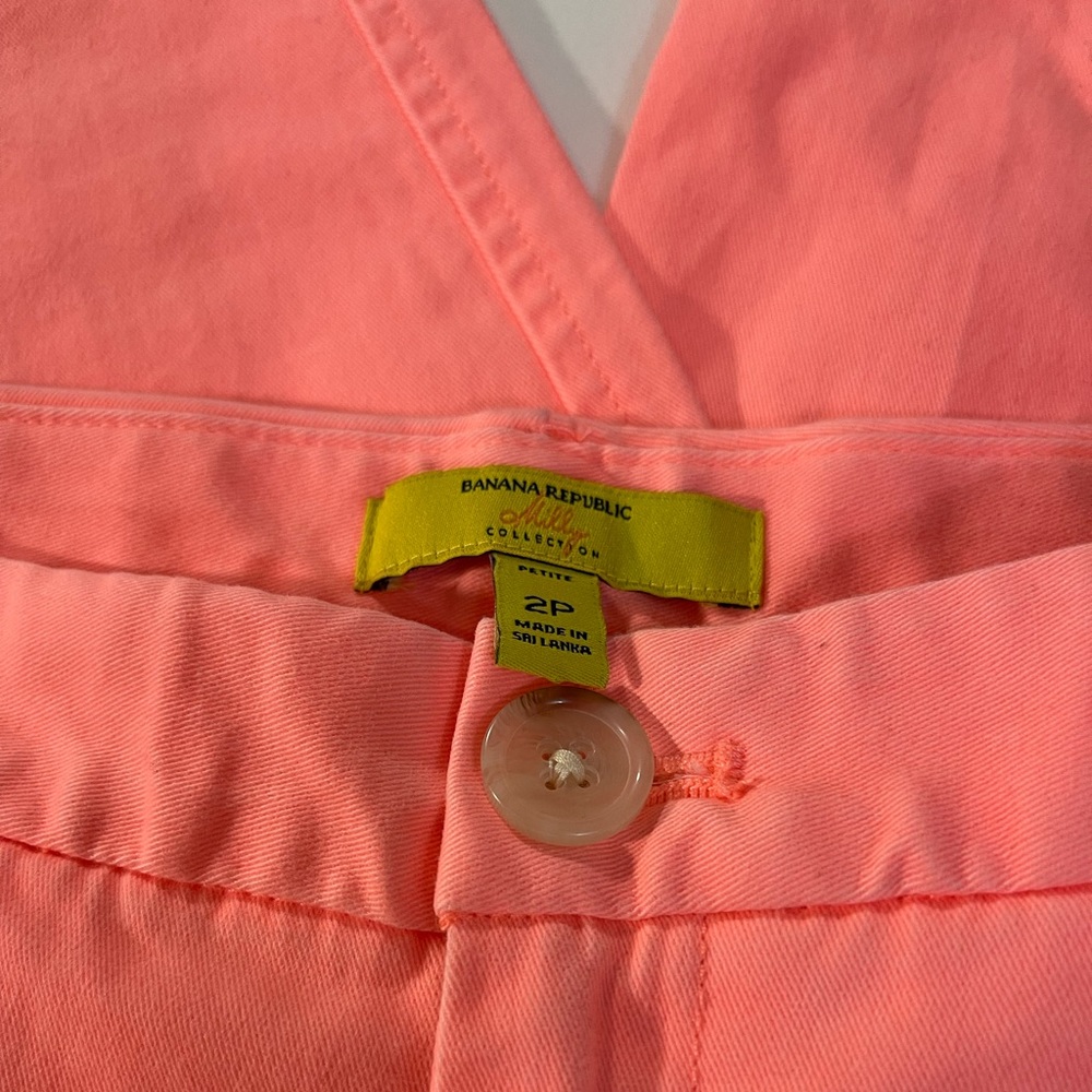BANANA REPUBLIC Milly Collection neon chino pants SZ: 2p
